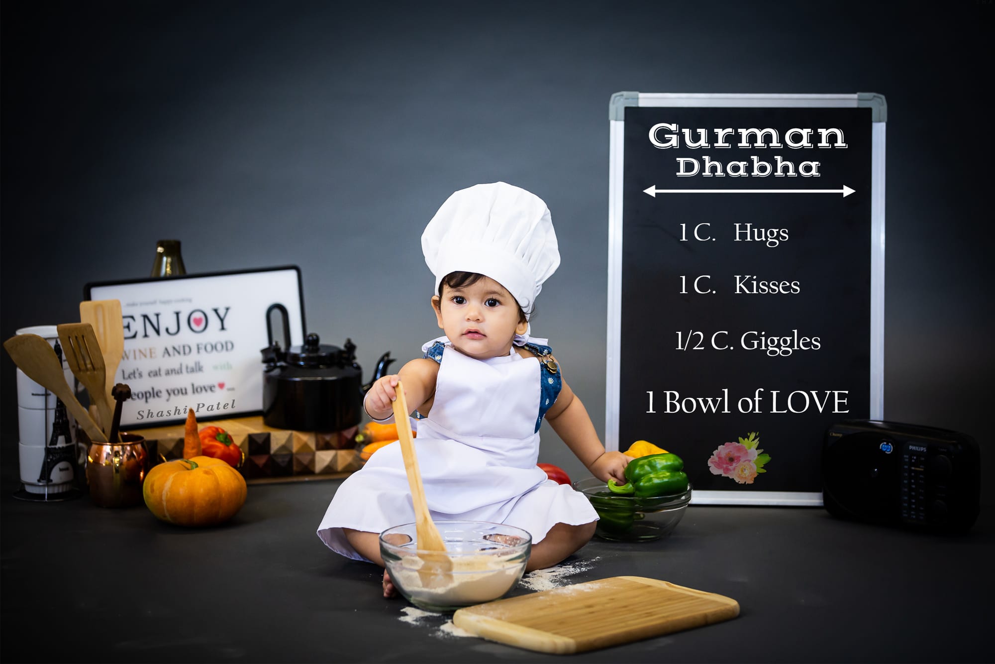 shashiclicks chef theme kids photography